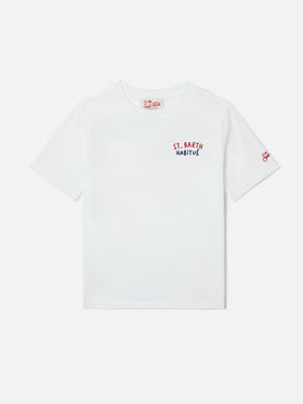 T-shirt Portland Jr con ricamo Habitué su fronte e retro