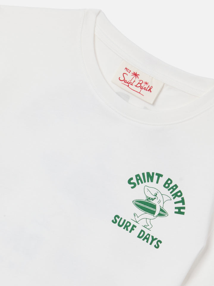 Portland Jr t-shirt with Surf Days maxi print on the back