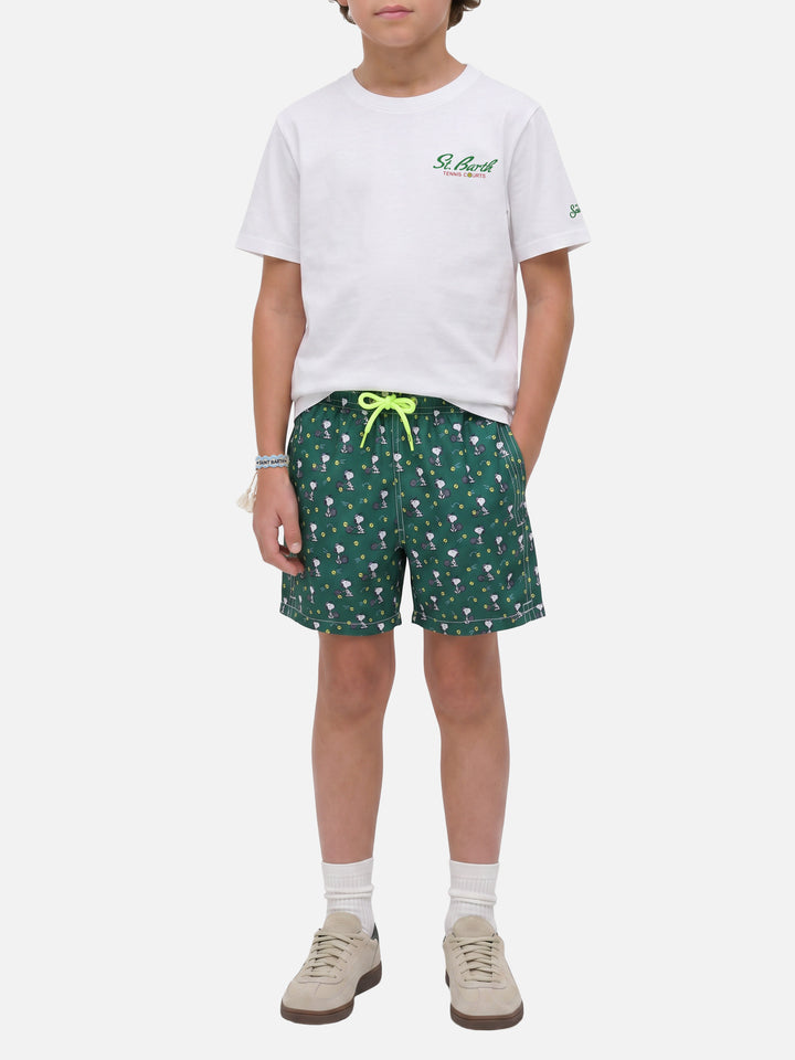 Portland Jr T-Shirt mit Tennis Courts Maxi-Print | Special Edition 