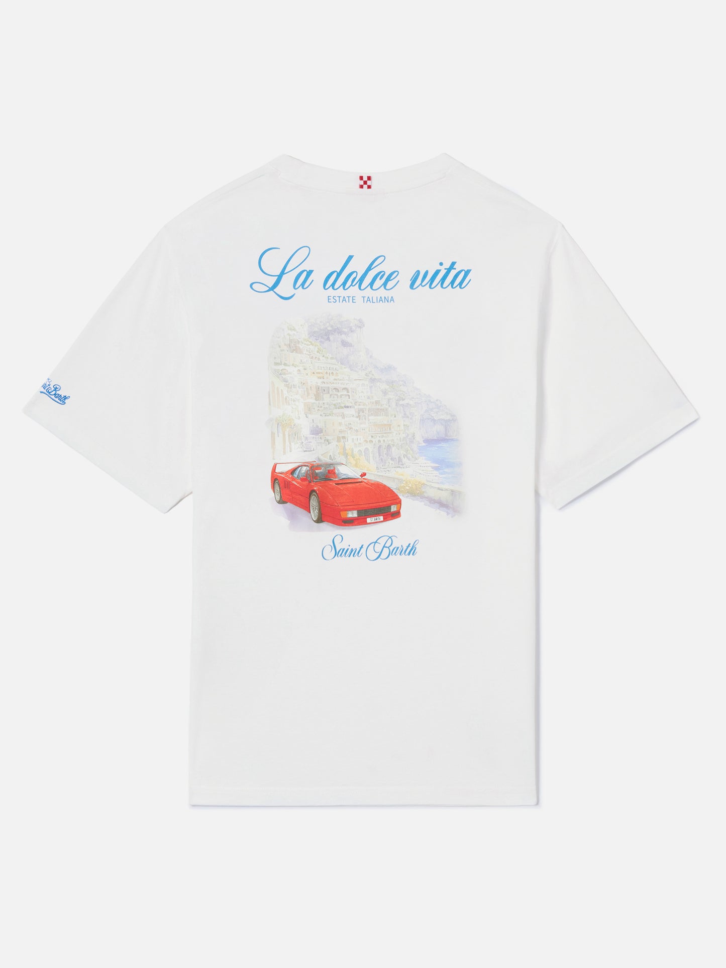 T-shirt Portland blu con illustrazione Vodka Tonic Drink