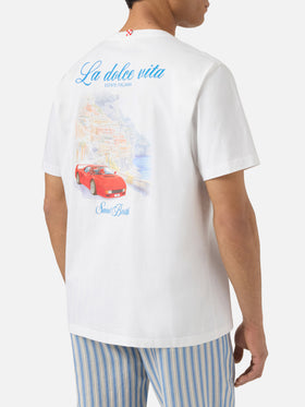 T-shirt Portland blu con illustrazione Vodka Tonic Drink