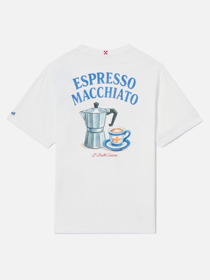 T-shirt Portland panna con stampa Espresso Macchiato
