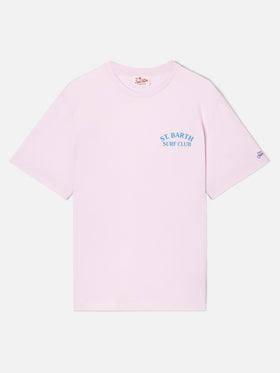 T-shirt Portland rosa con stampa St. Barth Surf Club