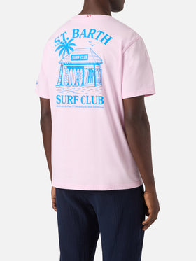 T-shirt Portland rosa con stampa St. Barth Surf Club