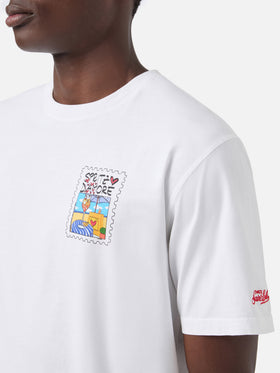 White Portland t-shirt with Spritzo d’Amore illustration