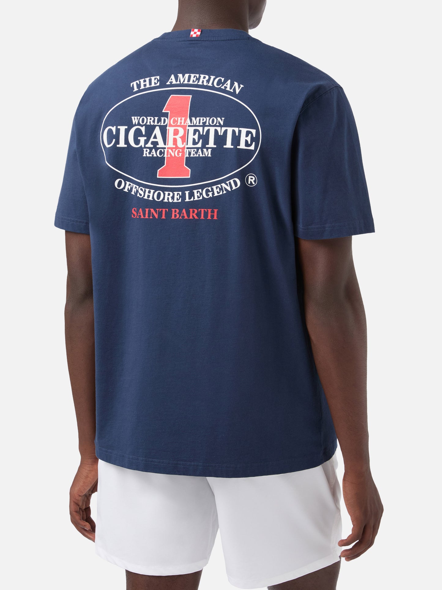 T-shirt Portland blu con stampa Cigarette Racing | Special Edition