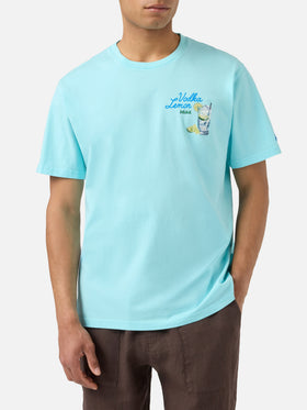 T-shirt Portland verde acqua con illustrazione Vodka Lemon Drink