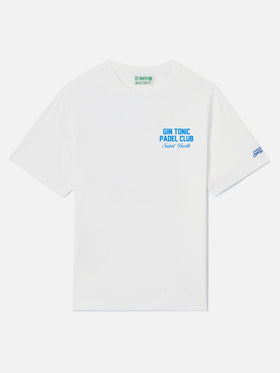 White Portland t-shirt with Gin Tonic Padel Club iprint
