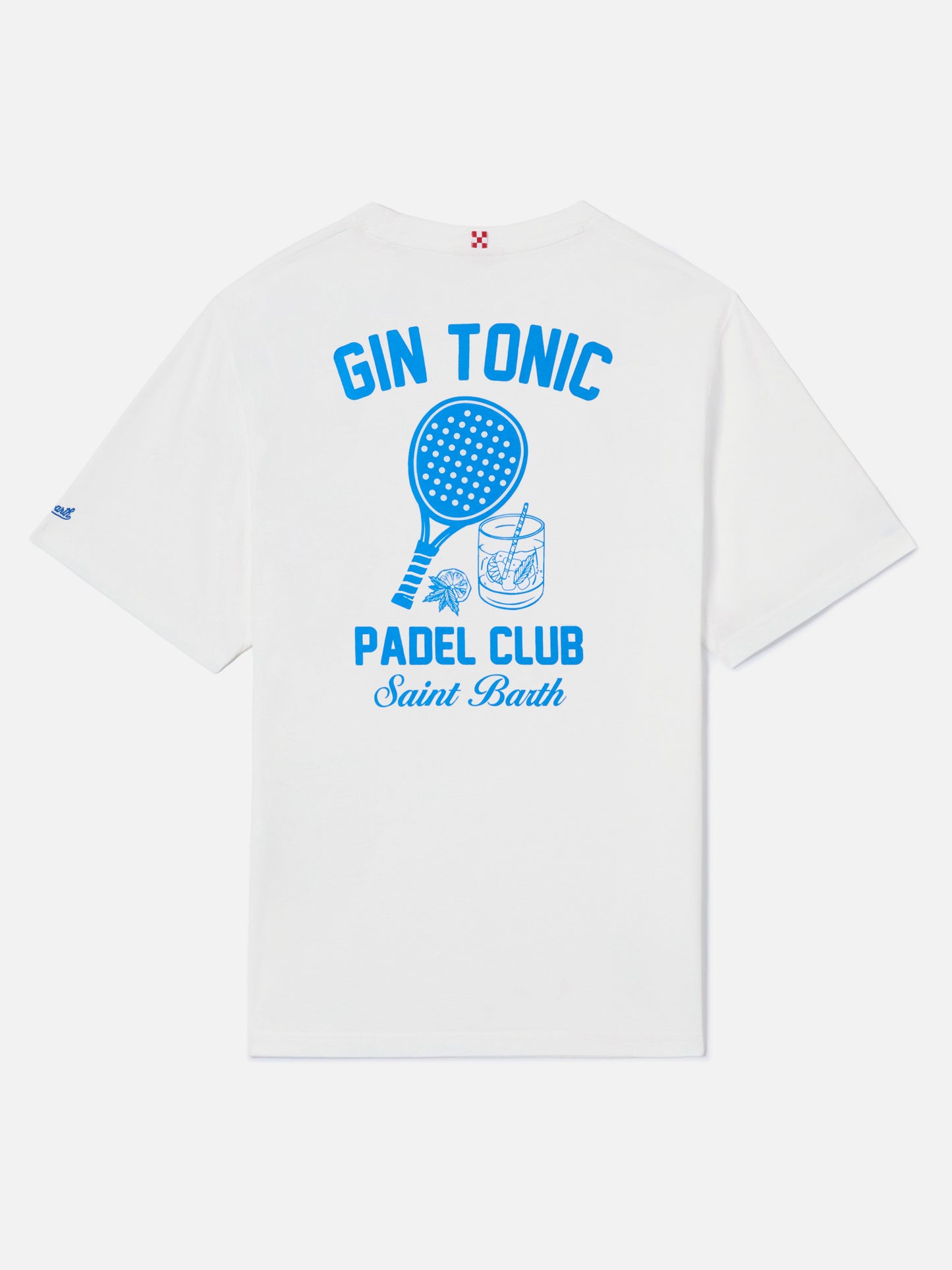 White Portland t-shirt with Gin Tonic Padel Club iprint