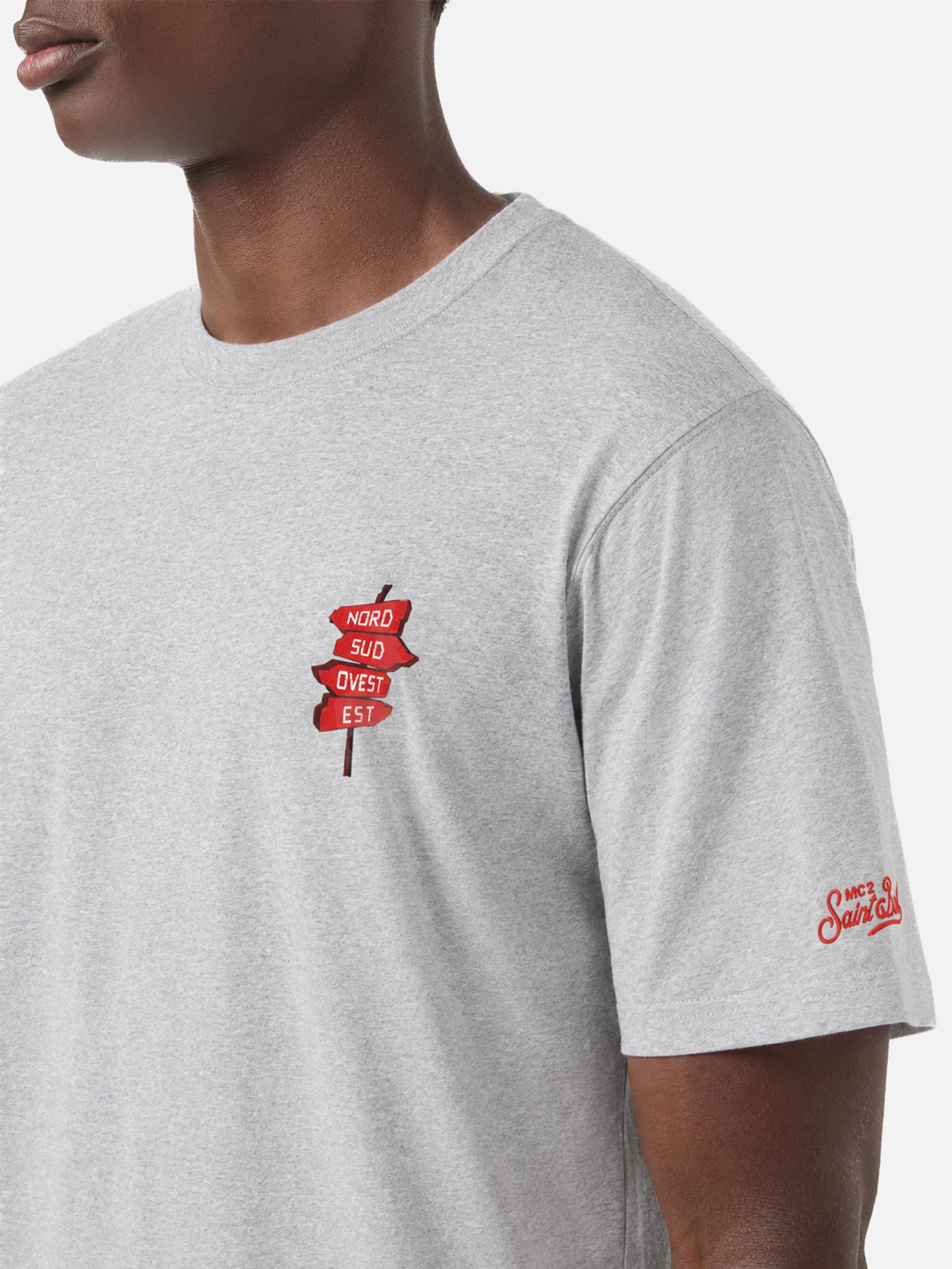 Grey portland t-shirt with Nord Sud Ovest Est print | Special Edition