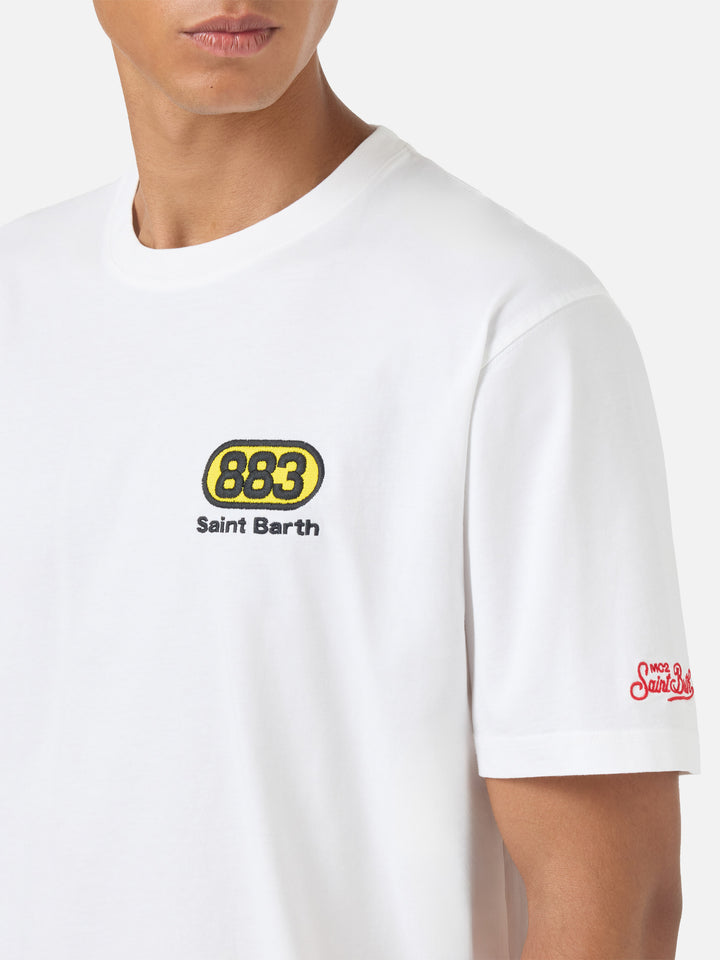 White portland t-shirt with Nord Sud Ovest Est print | 883 SPECIAL EDITION