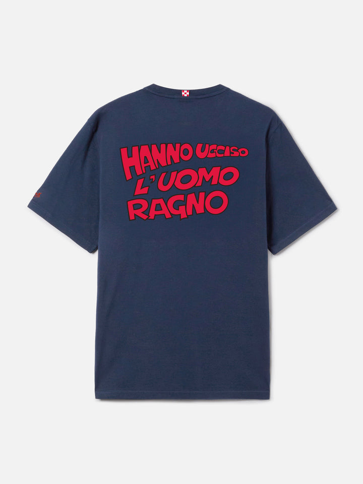 Blue portland t-shirt with Hanno ucciso l’uomo ragno graphic | 883 SPECIAL EDITION