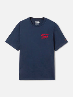 Blue portland t-shirt with Hanno ucciso l’uomo ragno graphic | Special Edition