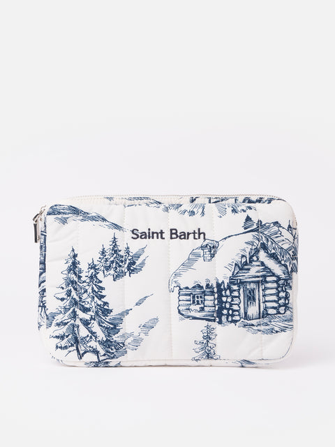 Puffer table case with toile de jouy print - MC2 Saint Barth