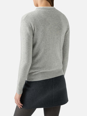 Girocollo New Queen con patch Saint Barth in spugna