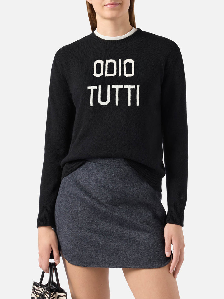 Girocollo New Queen con jacquard Odio tutti