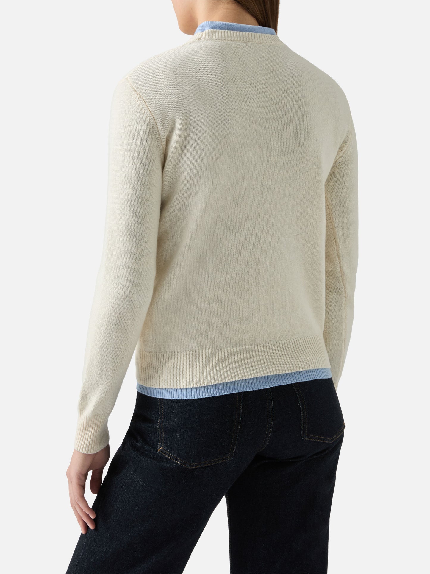 New Queen crewneck with Apres ski embroidery and jacquard