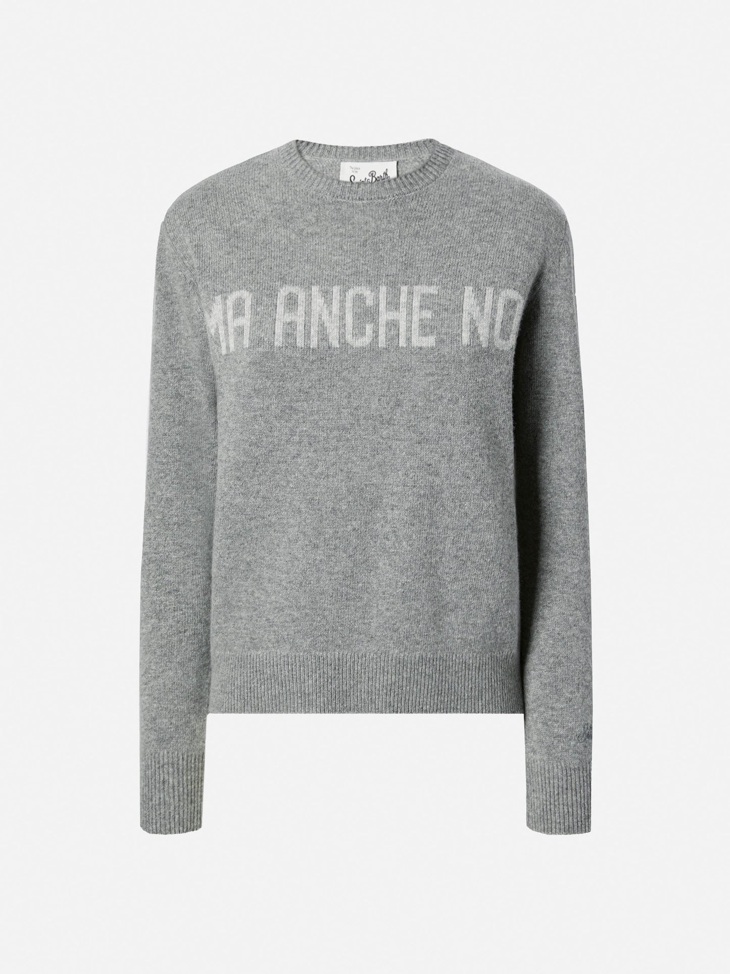 New Queen crewneck with Ma anche no jacquard