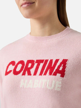 New Queen Crewnwick in Weiß mit Cortina Habituè Jacquard