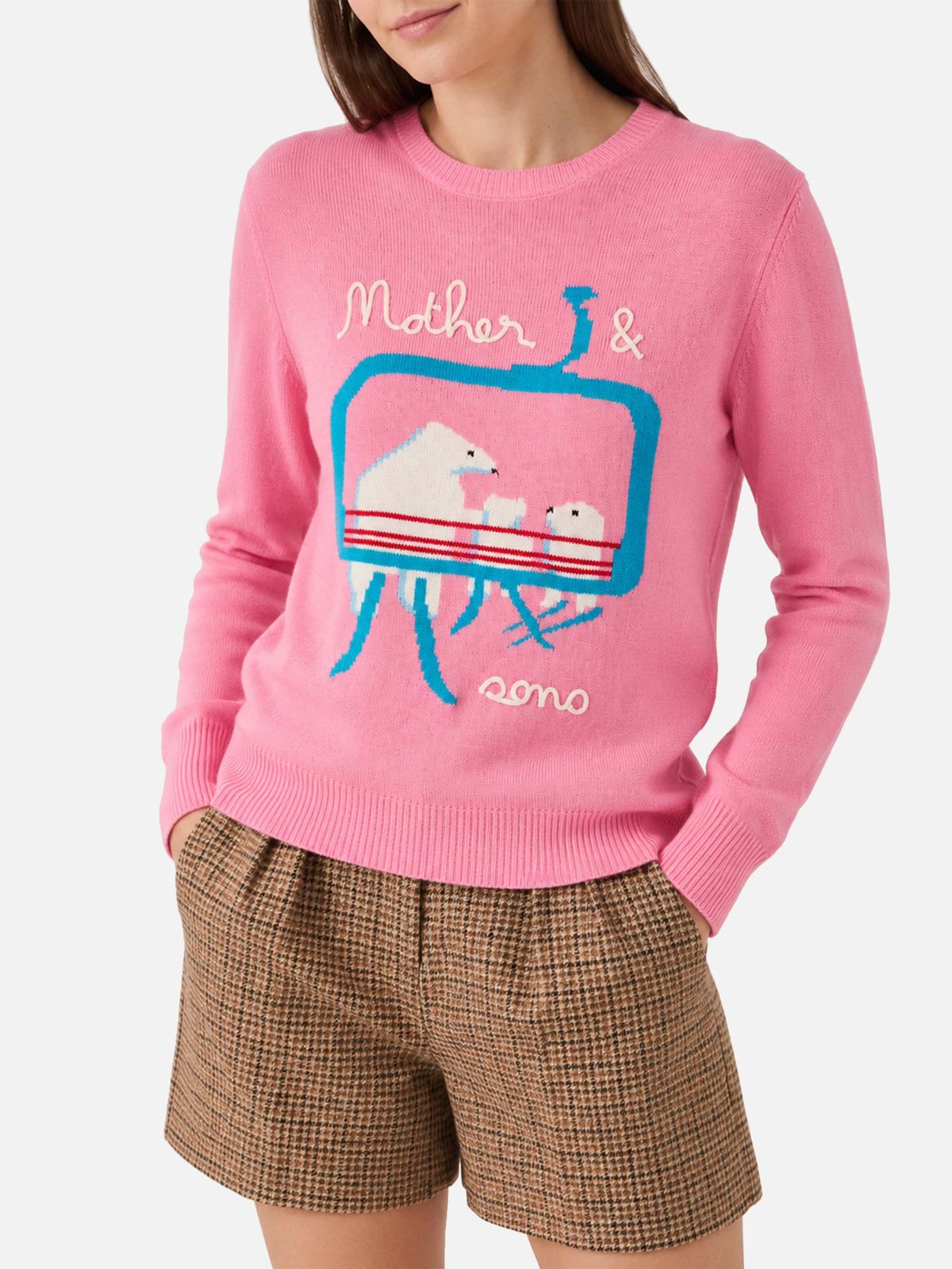 Neuer Queen-Pullover mit Bärenstickerei und „Mother & sons“-Schriftzug 