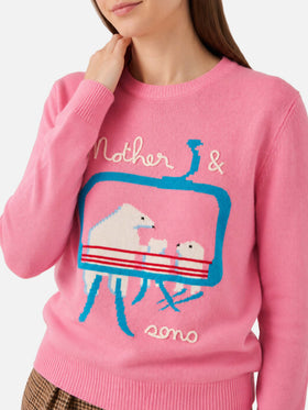 Neuer Queen-Pullover mit Bärenstickerei und „Mother & sons“-Schriftzug 