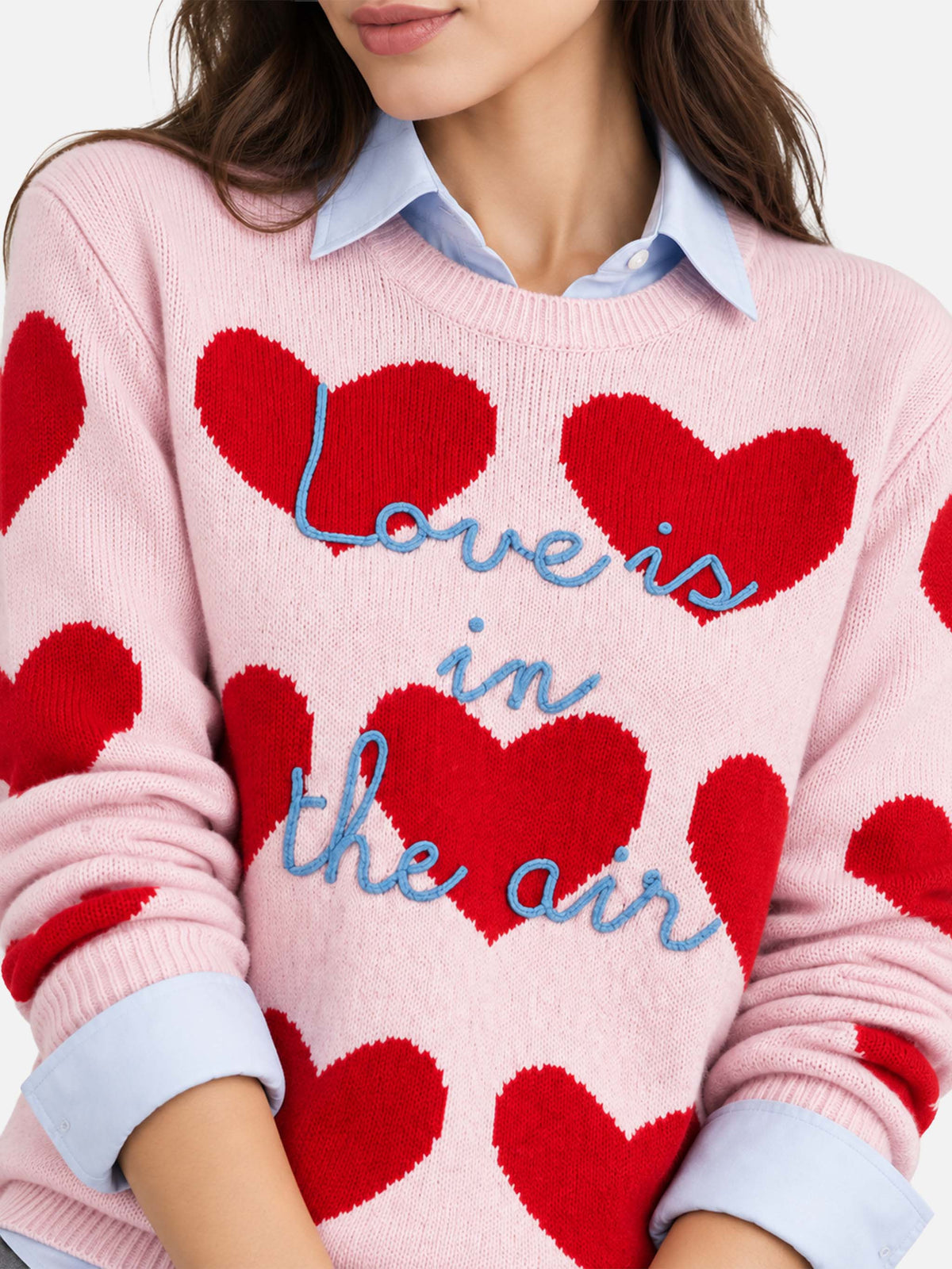 Nuevo jersey New Queen de jacquard con corazón y bordado 