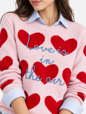 Nuevo jersey New Queen de jacquard con corazón y bordado 