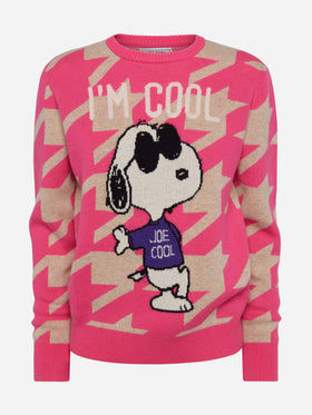 Woman pied de poule sweater New Queen with Snoopy jacquard - MC2 Saint Barth