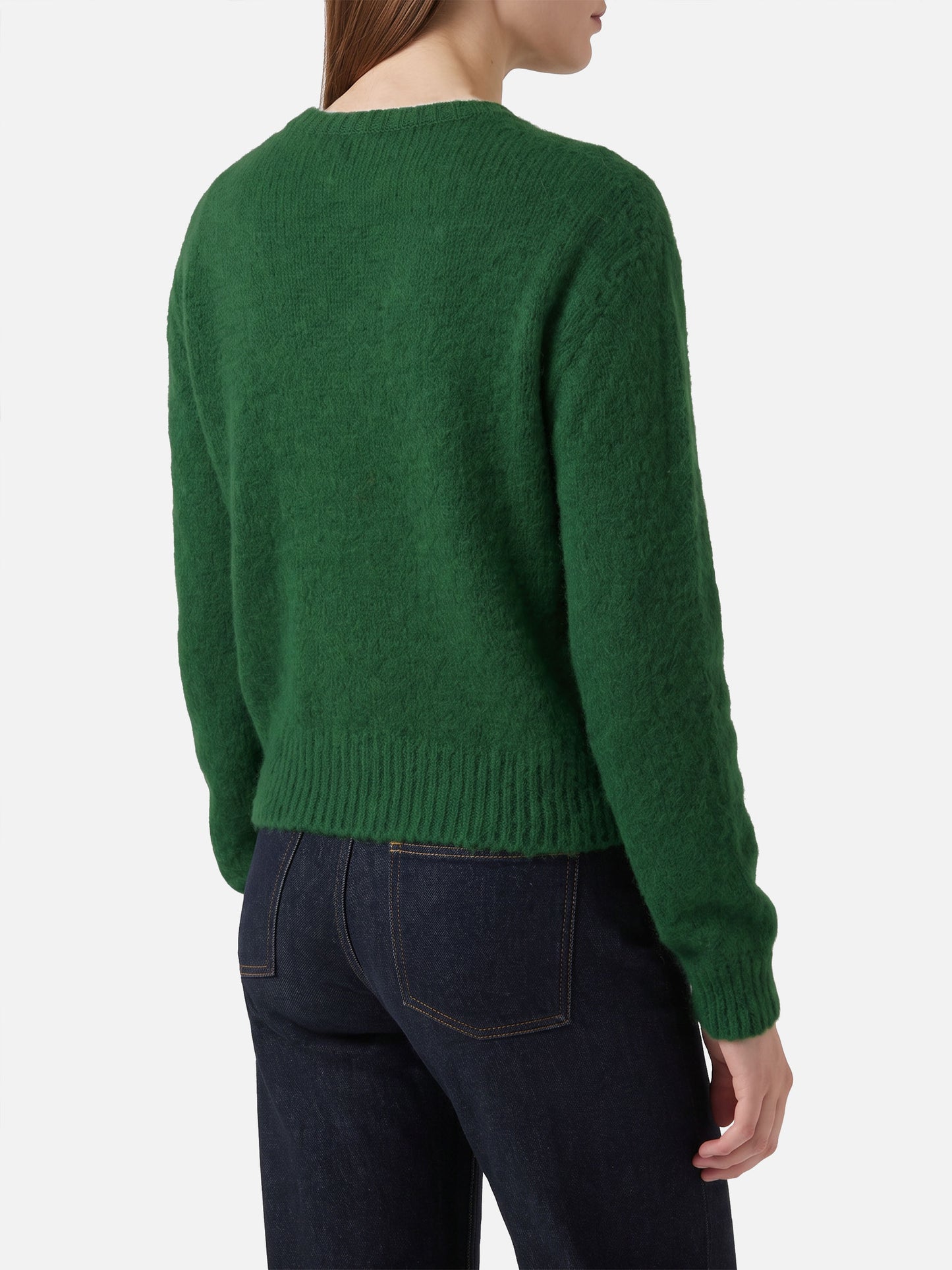 Pull cropped Green New Queen avec broderie Plastic Free 