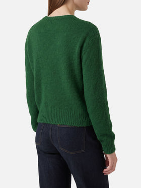 Pull cropped Green New Queen avec broderie Plastic Free 