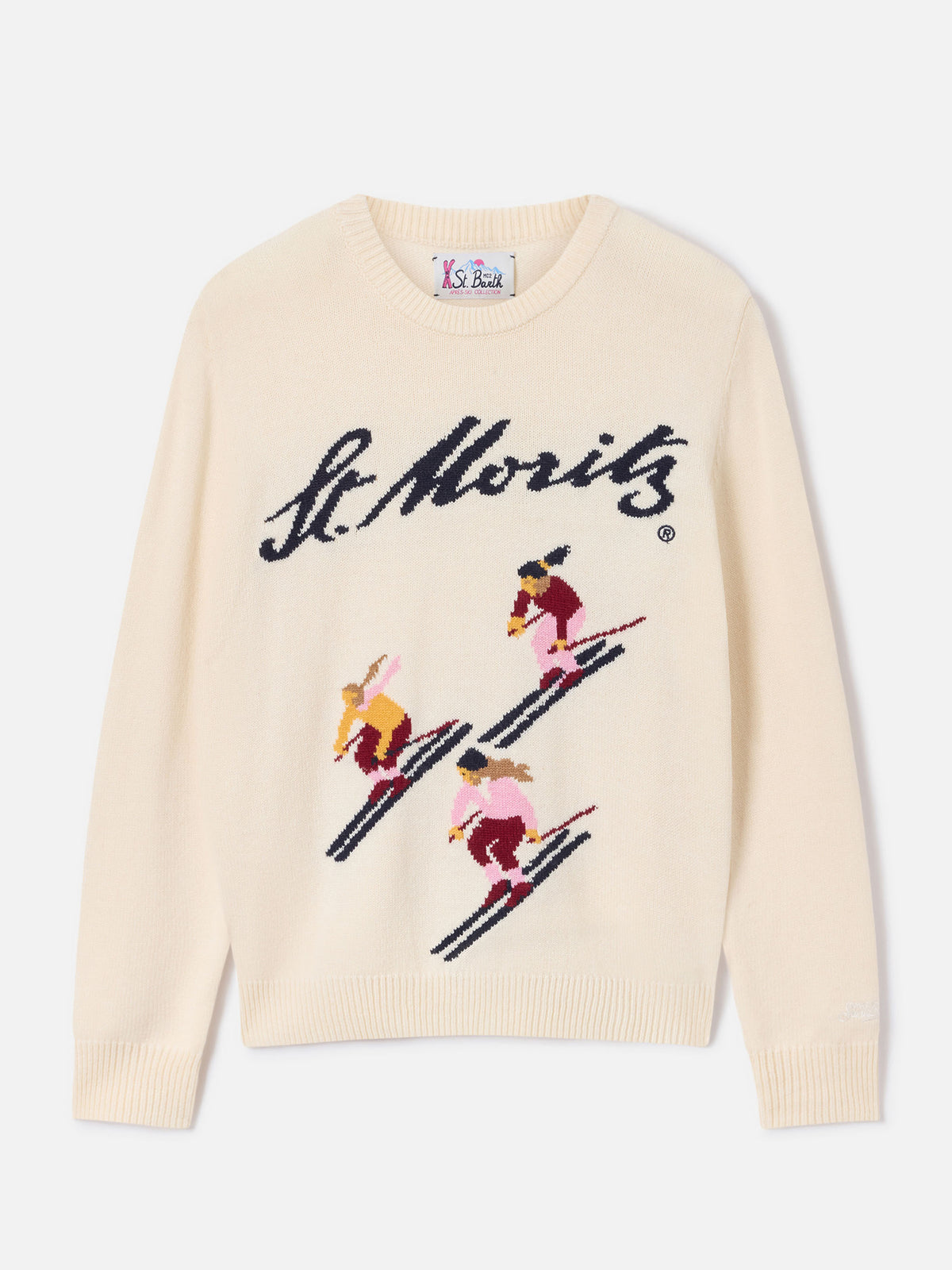 Off white New Queen crewneck knit with St. Moritz intarsia | Special edition