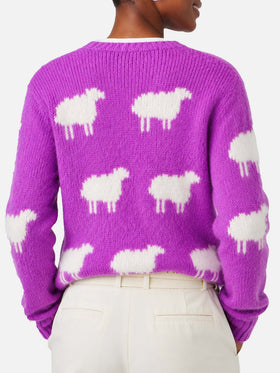 Nuevo jersey cepillado lilac New Queen con bordado 