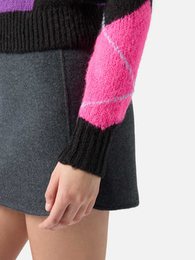 New Queen crewneck crop sweater with hearts