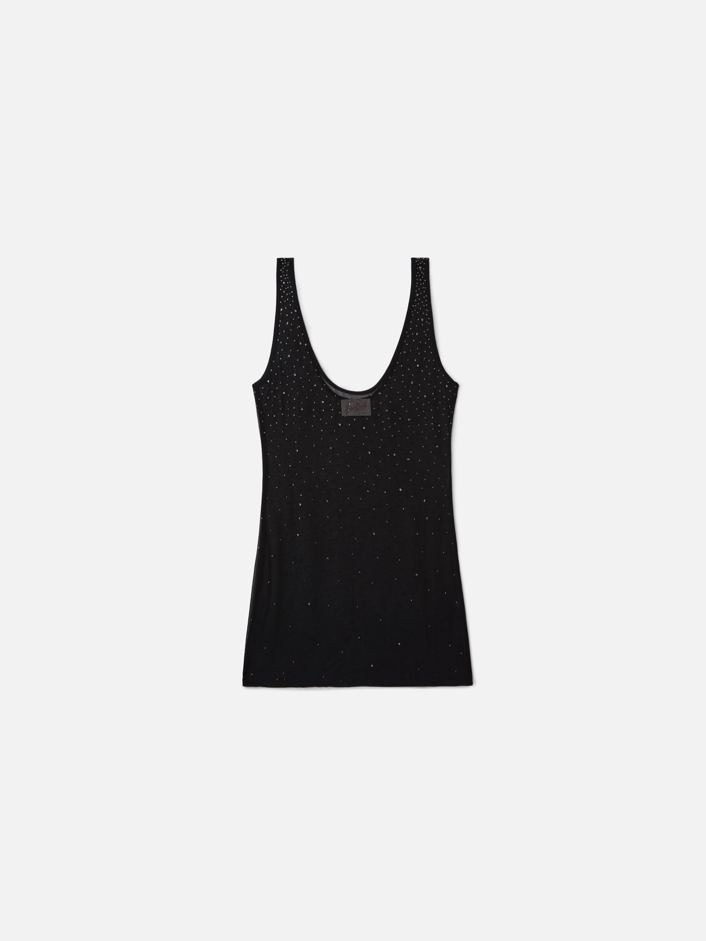 Abito corto Raya nero con strass effetto degradé