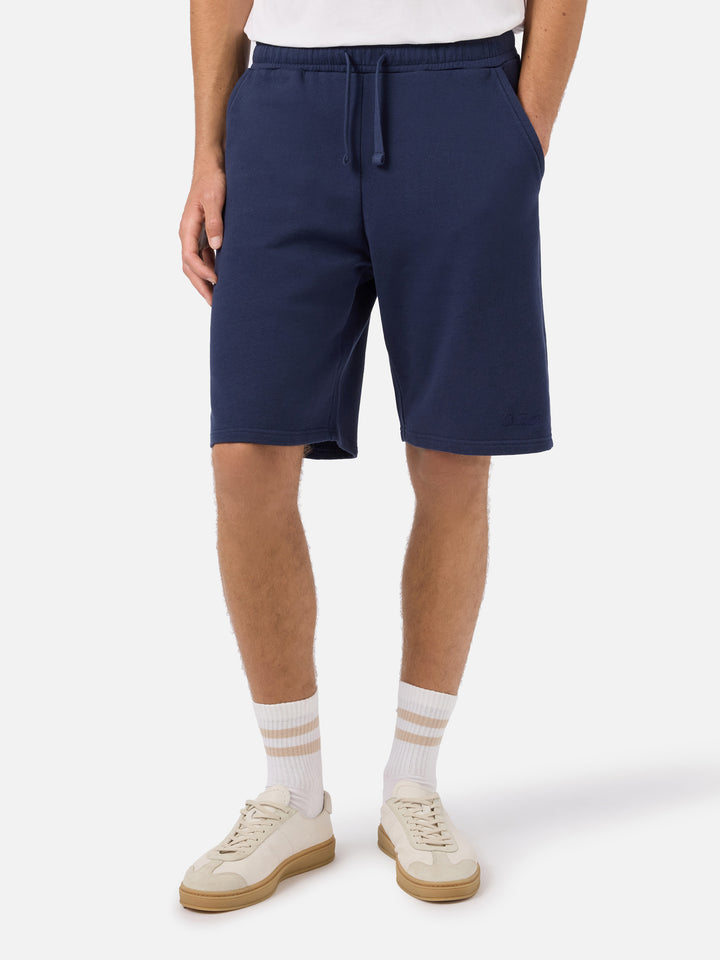 Bermudas Randle en felpa de algodón azul marino 