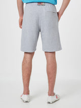 Man mélange grey cotton fleece bermuda shorts Randle