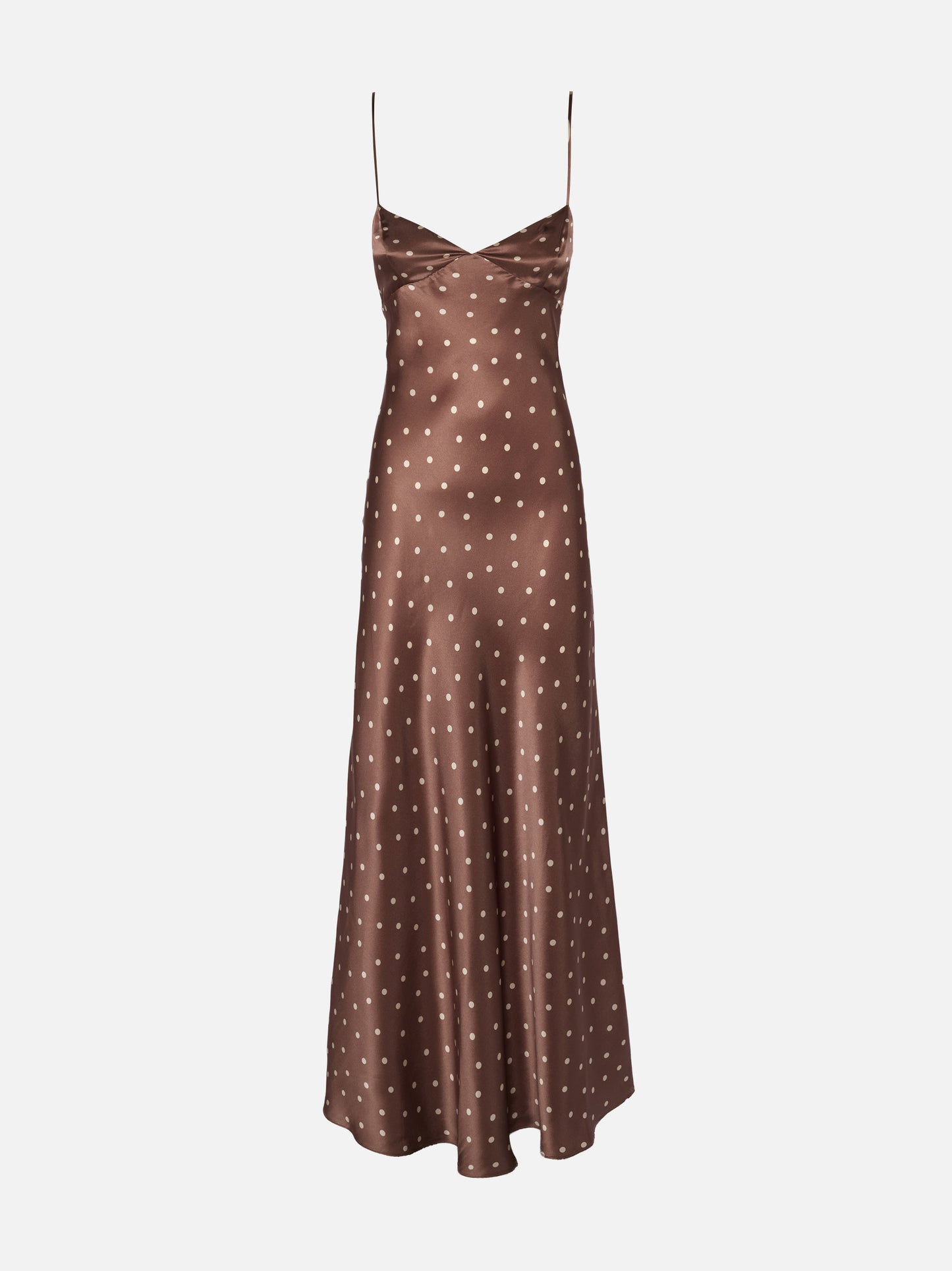Ravel pure silk slim dress with polka dots print