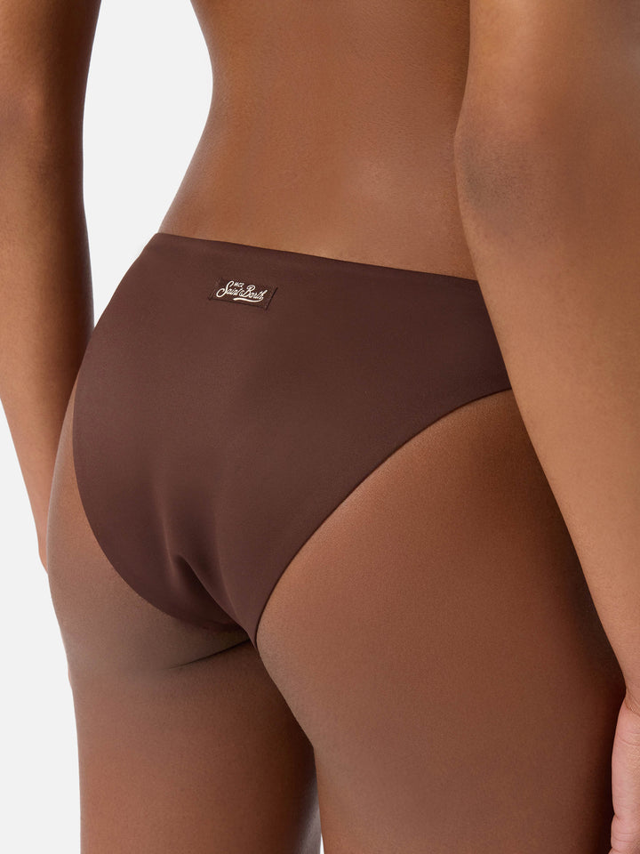 Slip mare Reanna in tessuto tecnico morbido marrone