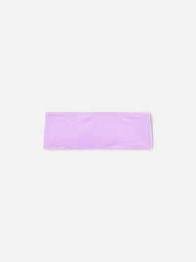 Top bikini Rebby fascia in tessuto effetto velluto