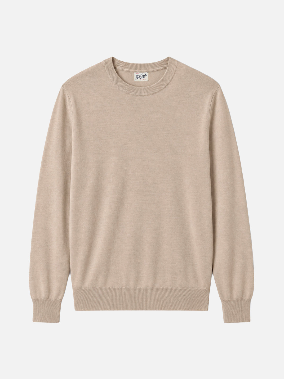 Beige sweater Regent in 100% MERINO WOOL