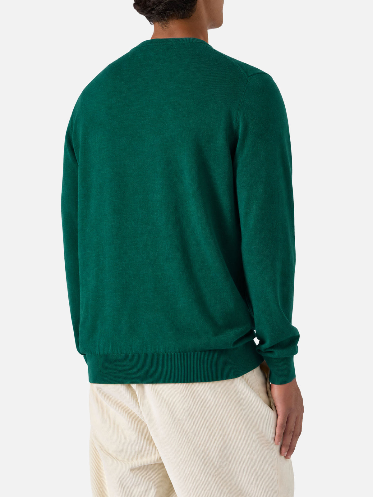 Maglione Regent Light verde scuro in lana merino
