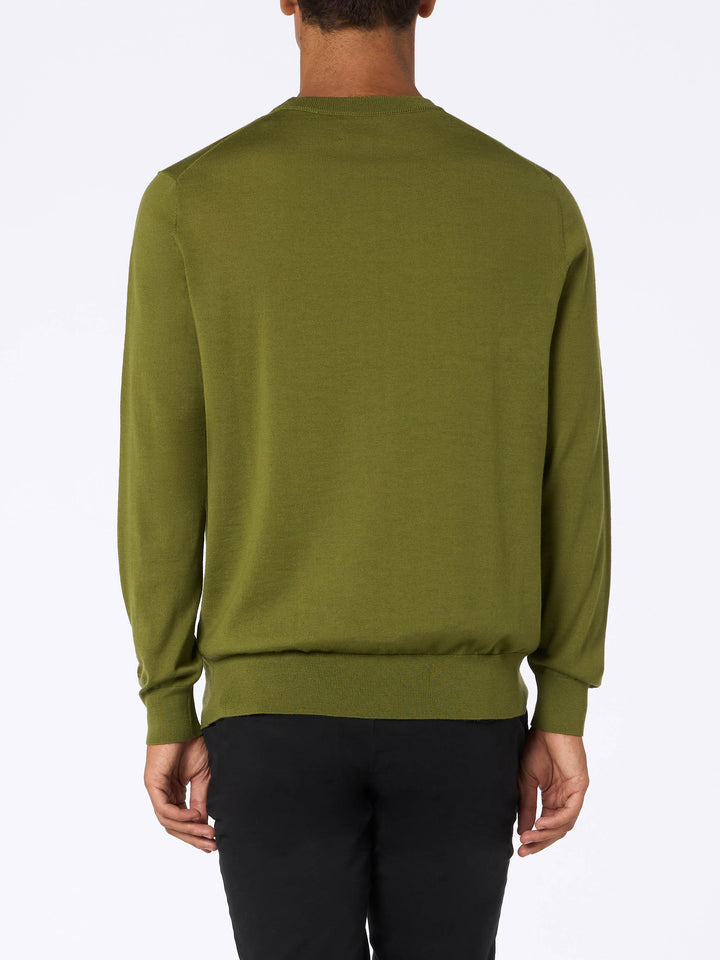 Man Regent pistachio merino wool sweater - MC2 Saint Barth