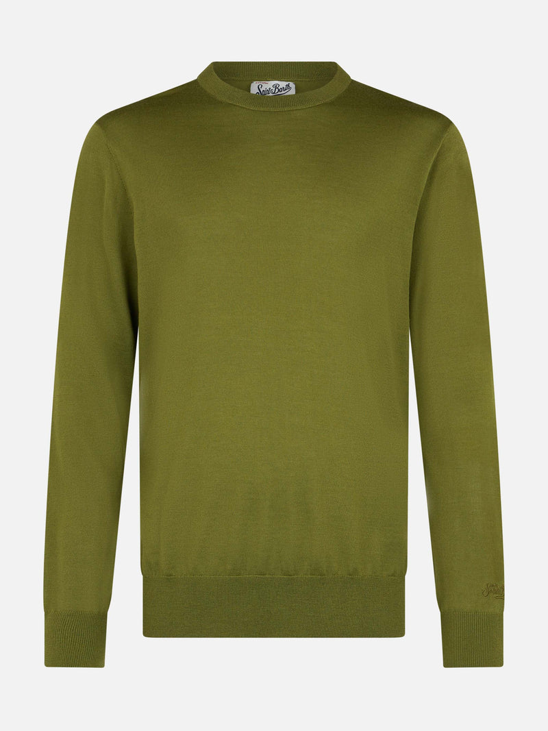 Man Regent pistachio merino wool sweater