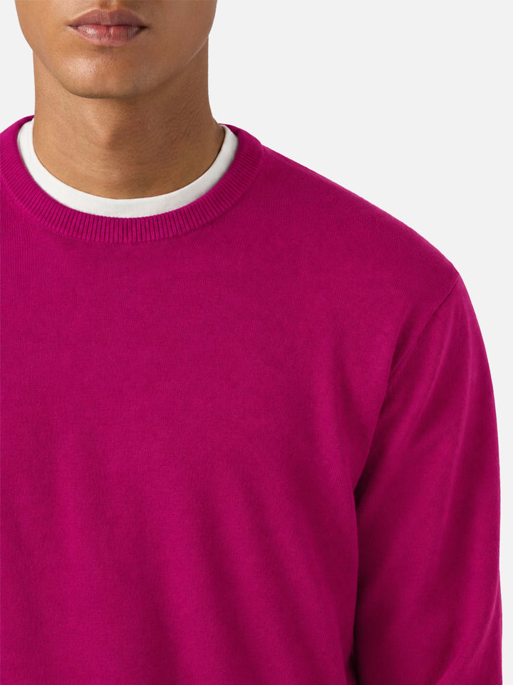 Pullover mit Rundhalsausschnitt Regent aus 100% MERINOWOLLE peony 