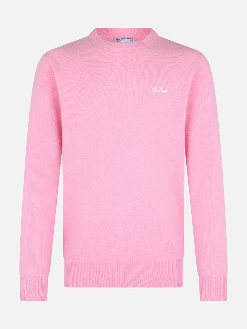 Man pink lambswool sweater Regent