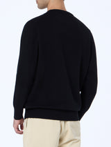 Man black cashmere blend crewneck sweater Regent