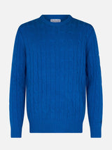 Man bluette blended cashmere crewneck sweater Regent