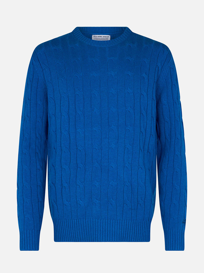 Man bluette blended cashmere crewneck sweater Regent