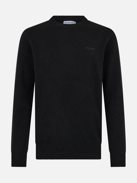 Man black lambswool sweater Regent - MC2 Saint Barth