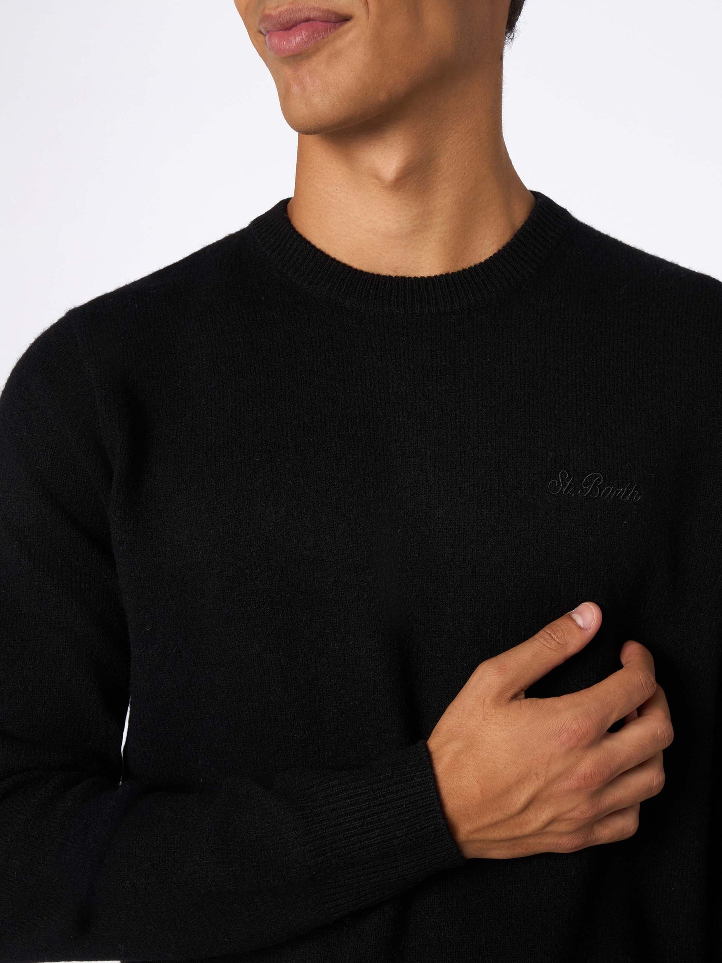 Man black lambswool sweater Regent - MC2 Saint Barth